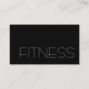 Trendschwarze Fitness Sport Business Card Visitenkarte