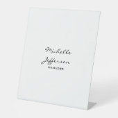 Trendschwarze und weiße Script Manager Business Ca Sockelschild (Vorderseite)