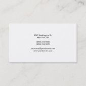 Trendschwarze und weiße Script Manager Business Ca Visitenkarte (Rückseite)