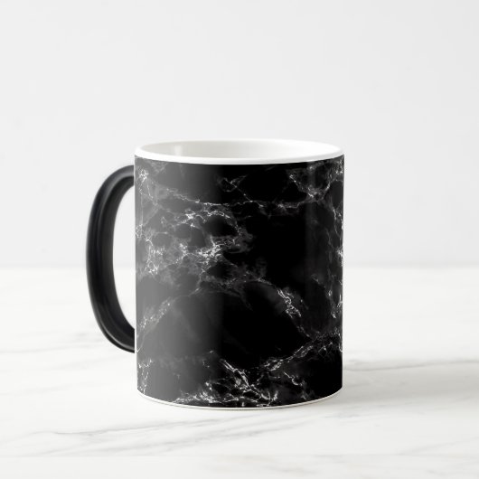 Trendschwarzer Marmorstein Verwandlungstasse (Vorderseite Links)