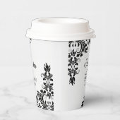 Trendschwarzer Spitzenpapier-Cup Pappbecher (Rechts)