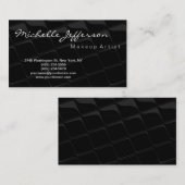 Trendscript Black Gray Pattern Business Card Visitenkarte (Vorne/Hinten)