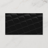 Trendscript Black Gray Pattern Business Card Visitenkarte (Rückseite)