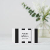 Trendsetter für Schwarz-weiße Mustermanager-Visite Visitenkarte (Stehend Vorderseite)