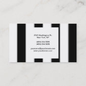 Trendsetter für Schwarz-weiße Mustermanager-Visite Visitenkarte (Rückseite)