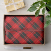 Trendsetter Kariert in Rot und Schwarz Seidenpapier (Geschenk)