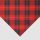 Trendsetter Kariert in Rot und Schwarz Seidenpapier (Detail)