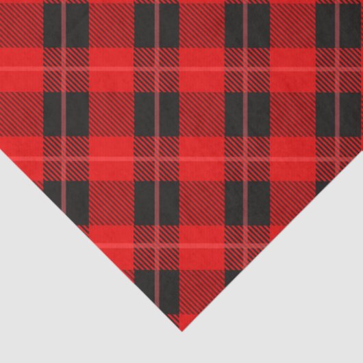 Trendsetter Kariert in Rot und Schwarz Seidenpapier (Detail)