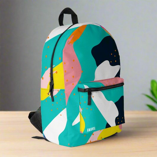Trendsetter zurück zu den bunten Abstrakten Namen Bedruckter Rucksack