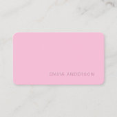 Trendskript Modern Pink Minimalistisch Bold Visitenkarte (Vorderseite)