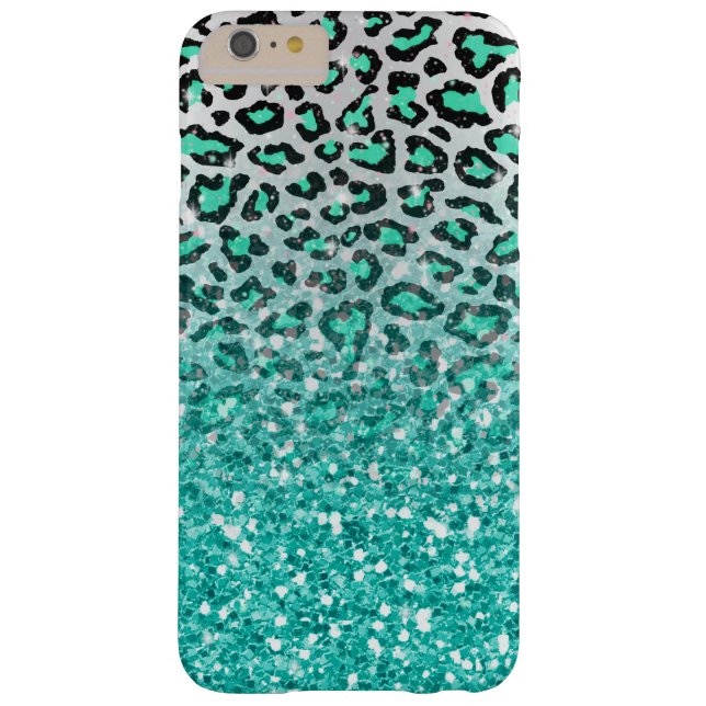 Trendsommer aqua green leopard Tier print Case-Mate iPhone Hülle (Rückseite)
