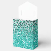 Trendsommer aqua green leopard Tier print Geschenkschachtel (Geöffnet)
