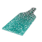 Trendsommer aqua green leopard Tier print Schneidebrett (Ecke)