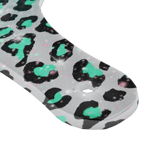Trendsommer aqua green leopard Tier print Schneidebrett (Ecke)