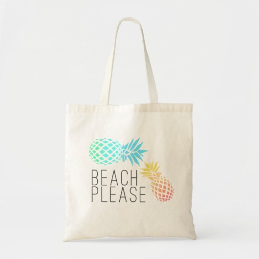 Trendsommer "beach bitte", farbenfrohe Ananas Tragetasche (Vorne)