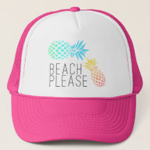 Trendsommer "beach bitte", farbenfrohe Ananas