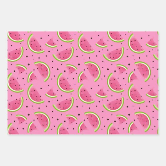 Trendsommer Wassermelone Muster Geschenkpapier Set (Vorderseite 2)