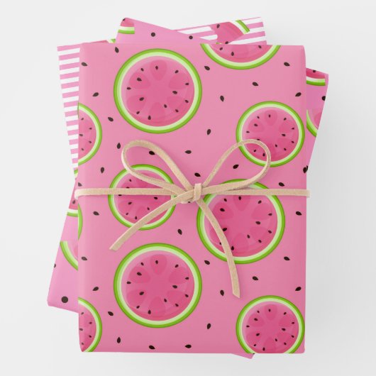 Trendsommer Wassermelone Muster Geschenkpapier Set (Beispiel)
