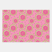 Trendsommer Wassermelone Muster Geschenkpapier Set (Vorderseite)