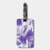 Trendsommerliche lila und weiße Blume Gepäckanhänger (Rückseite vertikal)