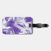 Trendsommerliche lila und weiße Blume Gepäckanhänger (Rückseite horizontal)
