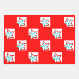 Trendstifte Wrapping Paper Flat Sheet Set 3 Geschenkpapier Set