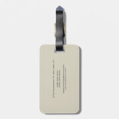 Trendstil Monogram Minimalistisch Schlicht Simple Gepäckanhänger (Rückseite vertikal)