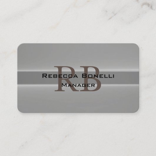 Trendstil Monogram Minimalistisch Schlicht Simple Visitenkarte (Vorderseite)