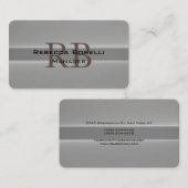 Trendstil Monogram Minimalistisch Schlicht Simple Visitenkarte (Vorne/Hinten)