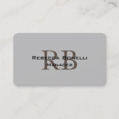 Trendstil Monogram Minimalistisch Schlicht Simple Visitenkarte (Vorderseite)