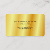 Trendstil Monogram Minimalistisch Schlichte Goldfa Visitenkarte (Rückseite)