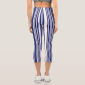 TrendSummer Navy Blue Boat Stripes Collection Capri Leggings (Rückseite)