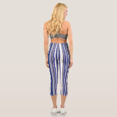 TrendSummer Navy Blue Boat Stripes Collection Capri Leggings (Rückseite)