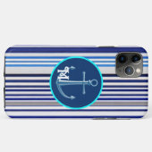 TrendSummer Navy Blue Boat Stripes Collection Case-Mate iPhone Hülle (Rückseite (Horizontal))