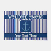 TrendSummer Navy Blue Boat Stripes Collection Fußmatte (Vorderseite)
