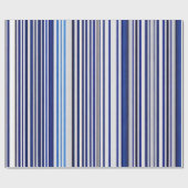 TrendSummer Navy Blue Boat Stripes Collection Geschenkpapier (Flach)