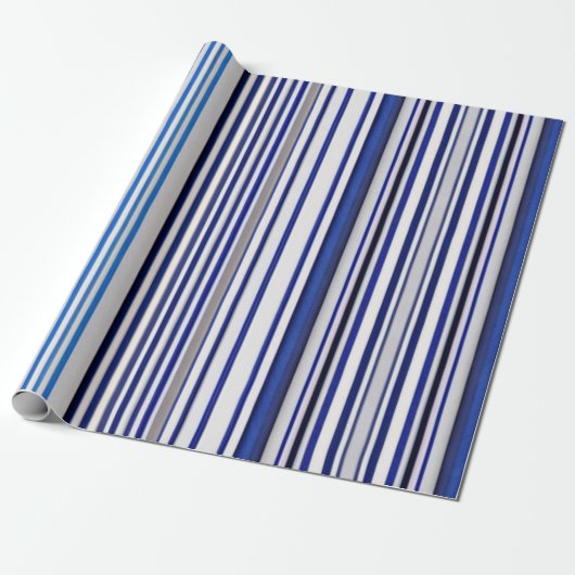 TrendSummer Navy Blue Boat Stripes Collection Geschenkpapier (Ungerollt)
