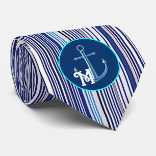 TrendSummer Navy Blue Boat Stripes Collection Krawatte