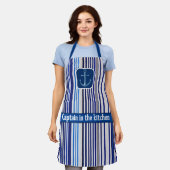 TrendSummer Navy Blue Boat Stripes Collection Schürze (Getragen)