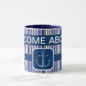 TrendSummer Navy Blue Boat Stripes Collection Tasse (Zentrum)