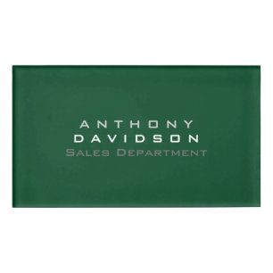Trendup Forest Green Minimalistisch Business Namenschild