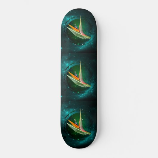 Trendvogel der paradiesischen Blume Skateboard (Vorderseite)