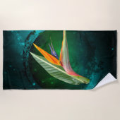 Trendvogel der paradiesischen Blume Strandtuch (Vorderseite)