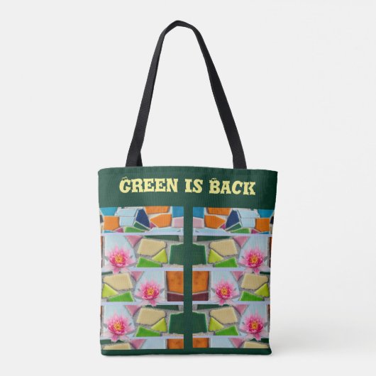 Trendwater Lilies modische Tote Bag Tasche (Rückseite)