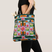 Trendwater Lilies modische Tote Bag Tasche (Von Nahem)