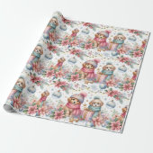 Trendweihnachtliche Welpen Wrapping Paper Geschenkpapier (Ungerollt)