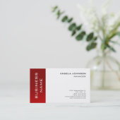 Trendweiser, Minimalistischer Stil des White Strip Visitenkarte (Stehend Vorderseite)