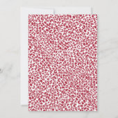Trendweises Brautparty aus Weiß und Rotem Leopard Einladung (Rückseite)