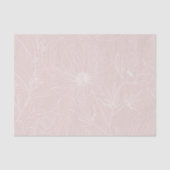 Trendweiße Blume Konturen Rosa Design Seidenpapier (Vorderseite)