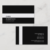 Trendweiße schwarze attraktive Visitenkarte (Vorne/Hinten)